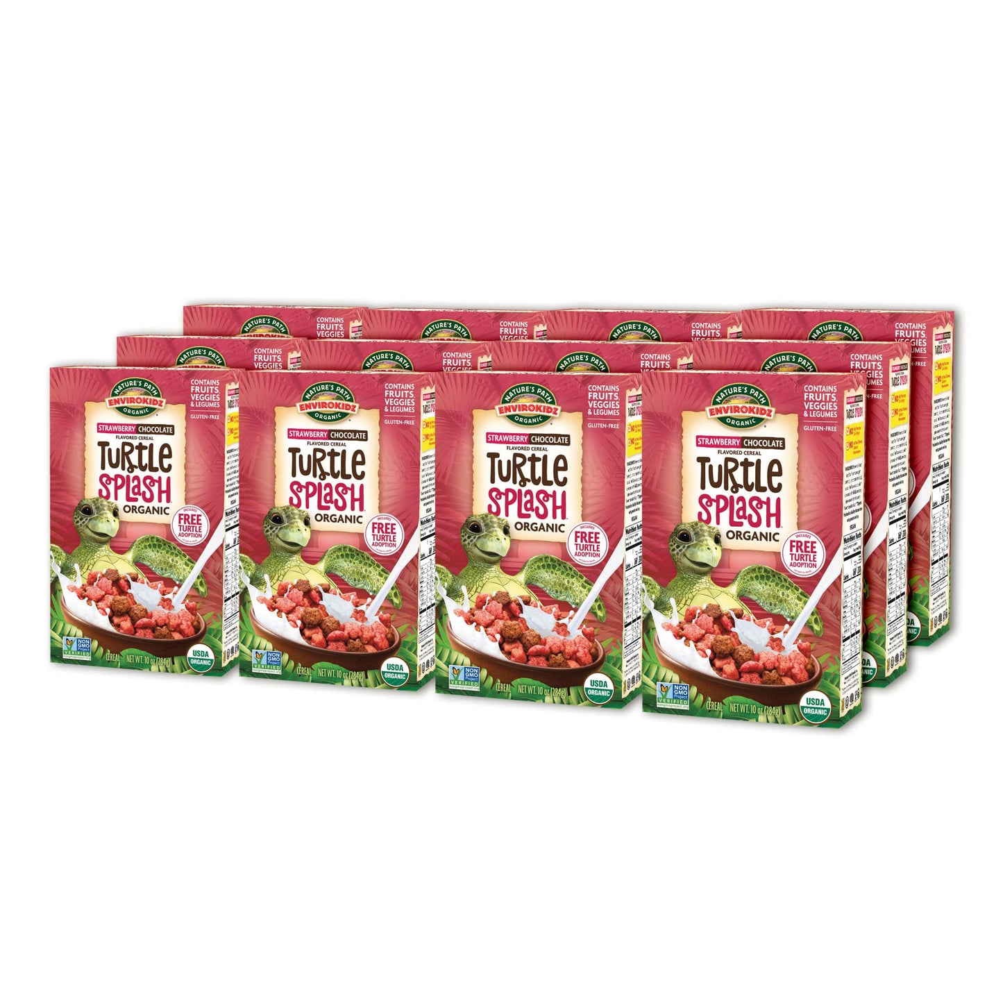 Envirokidz Turtle Splash Organic Strawberry Chocolate Cereal, 10 Ounce (Pack Of 12), Gluten Free, Non-Gmo, Envirokidz By Nature'