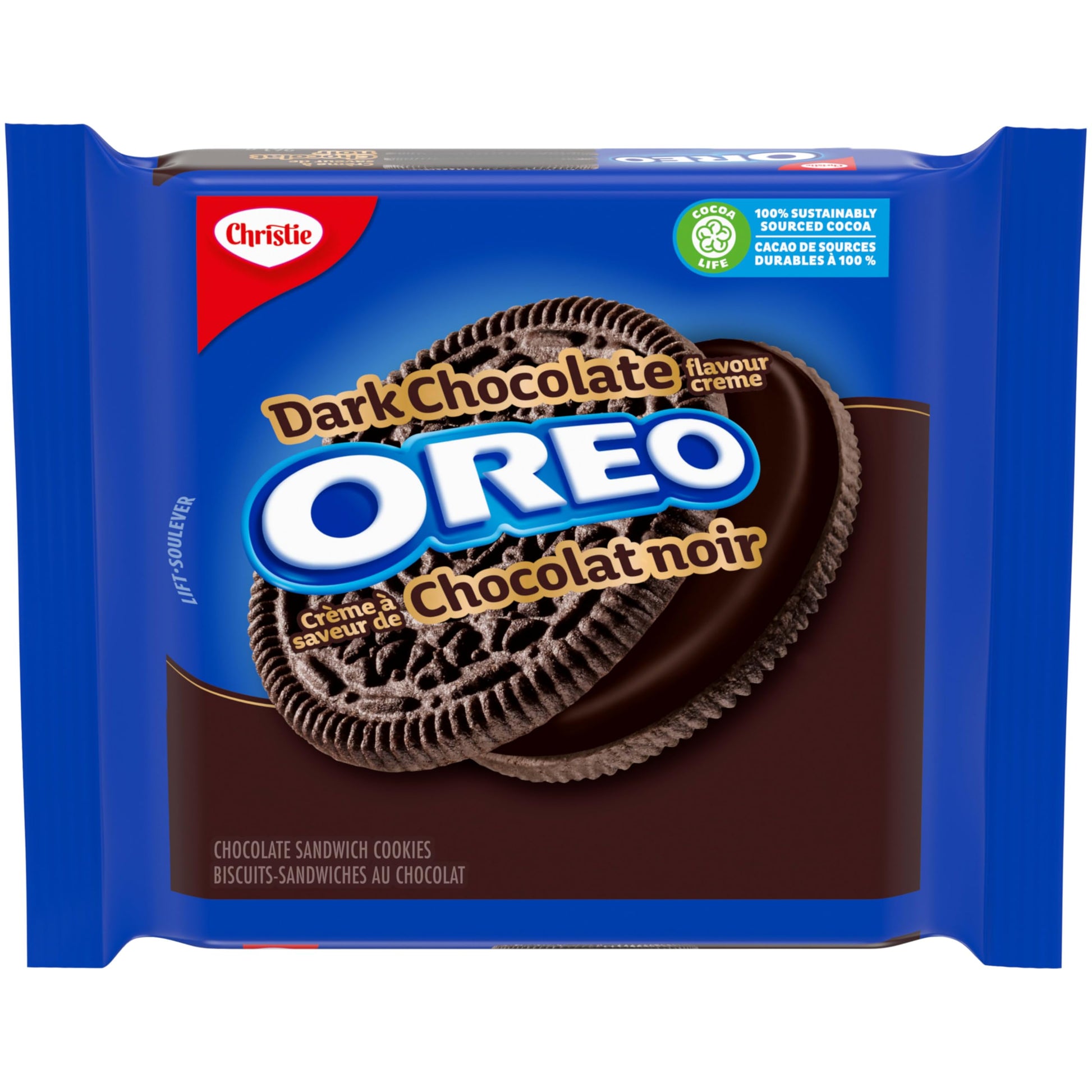 OREO Dark Chocolate Sandwich Cookies, 261 g