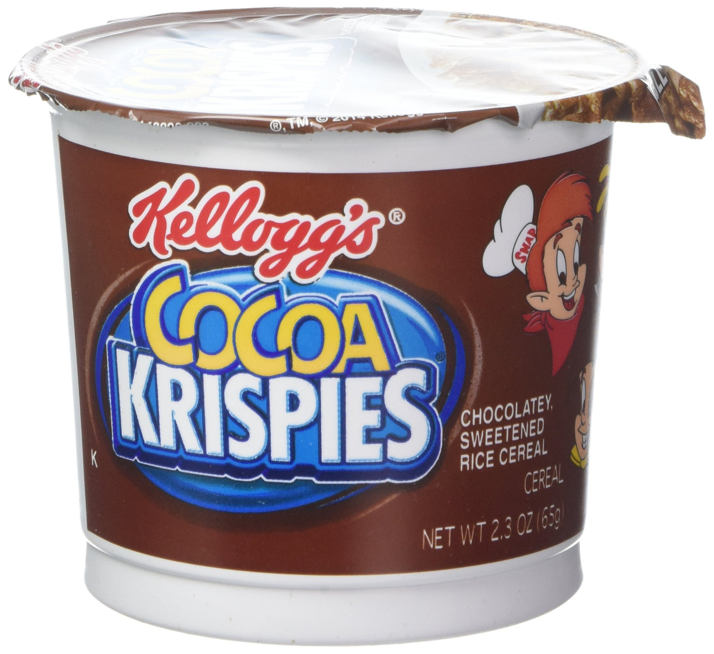 Kellogg's Cocoa Krispies Chocolatey Sweetened Rice Cereal Six 2.3 Ounce Cups by Rice Krispies