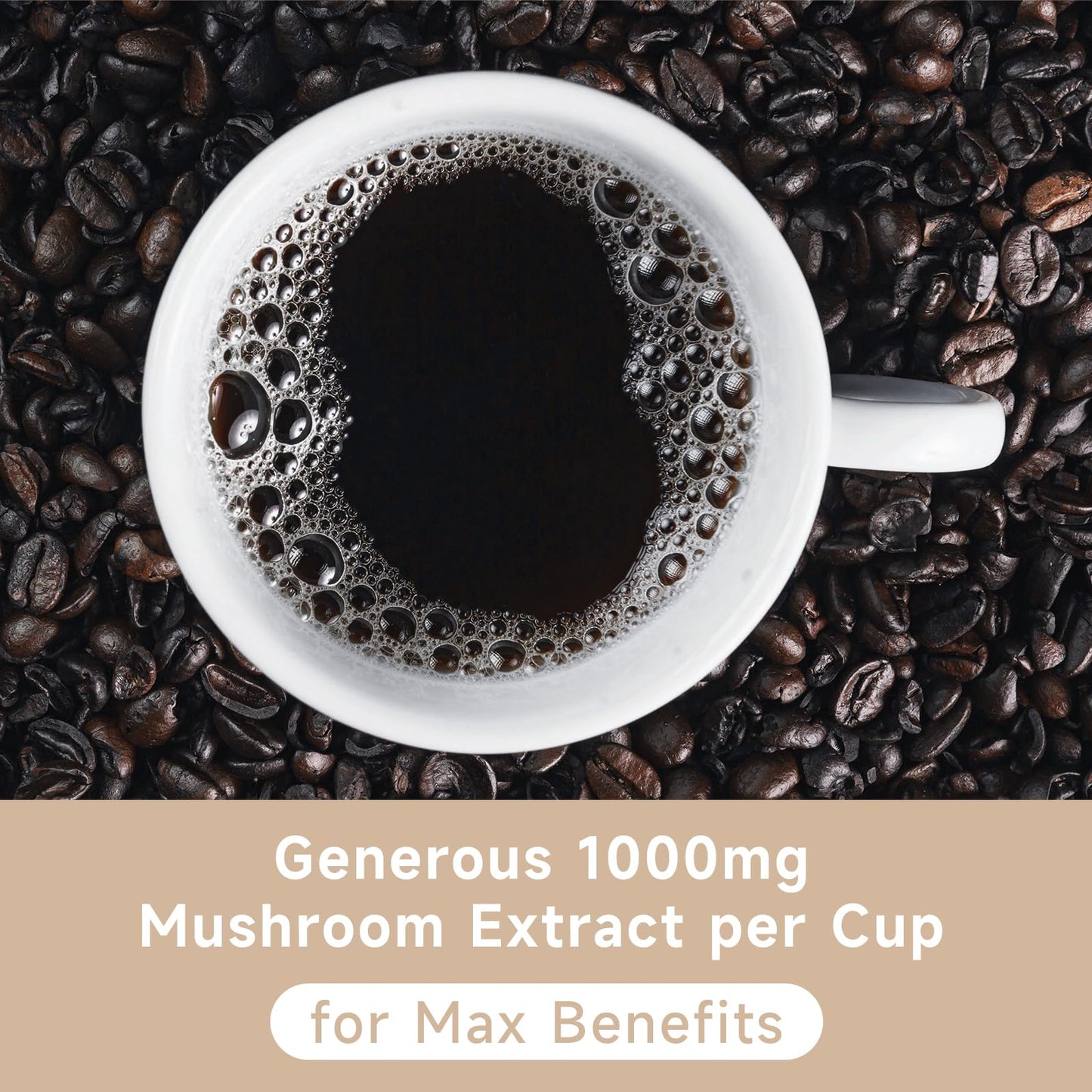Chaism Mushroom Coffee Pods - Arabic Coffee with Lions Mane  Cordyceps  Reishi  Chaga for Focus & Energy Boost  Sugar-Free  Fat-Free 12 K Cups (12 Counts  Medium Roast)
