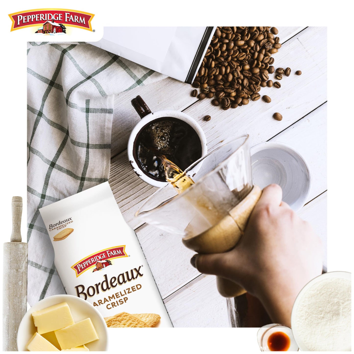 Pepperidge Farm Bordeaux Caramelized Crisp Cookies, 6.75 Oz Bag