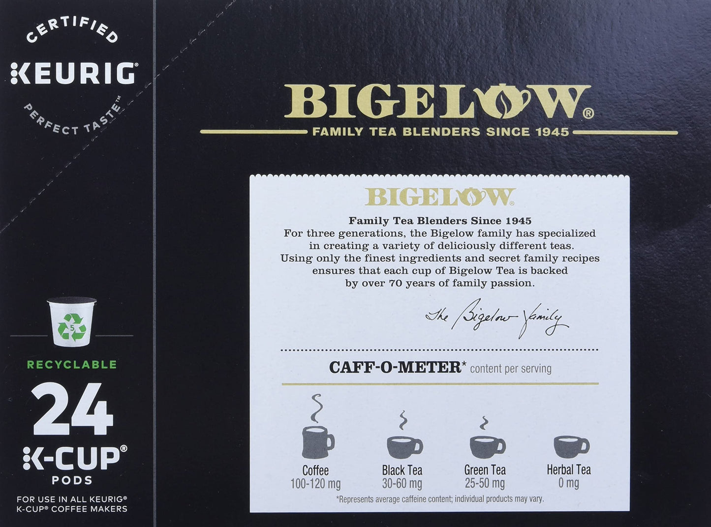 Bigelow K-Cup Portion Pack, English Breakfast Tea, 24 Count, Compatible with Keurig malt-inspired, Model 6080