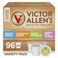 Victor Allens Coffee Variety Pack, 96 Count Single Serve Pods, Includes Brazil Primo, Kenya Supreme, Kona Blend, Papua New Guinea, Brown