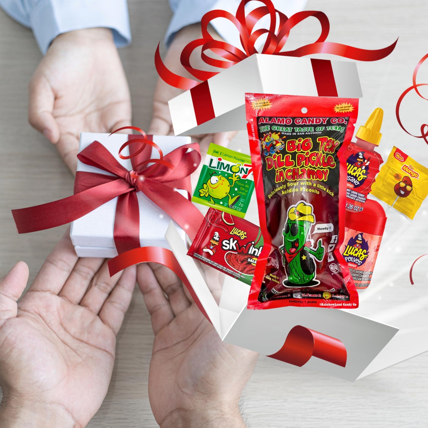 Tiktok Chamoy Pickle Kit With Candy, Includes Skwinkles Salsagheti, Lucas Gusano, & Much More By Ma Lit Candy (1 Big Tex Chamoy