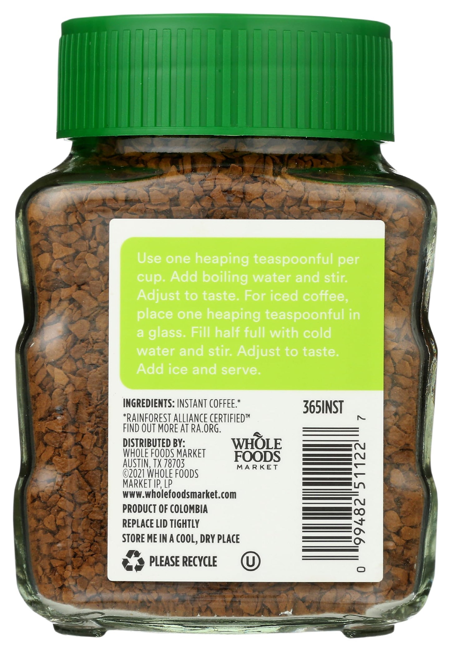 365 by Whole Foods Market Decaf Instant Coffee Dark Vienna Roast 3.5 Ounce
