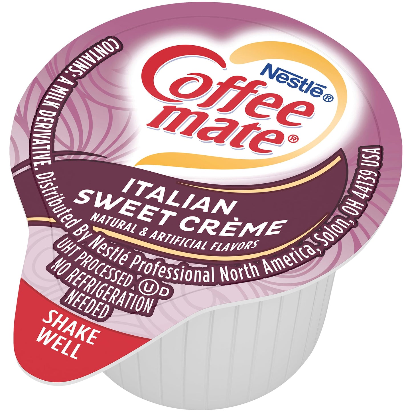 Nestle Coffee Mate Coffee Creamer, Italian Sweet Creme, Liquid Creamer Singles, Non Dairy, No Refrigeration, 0.375 Fl Oz Tubs (Pack Of 180)