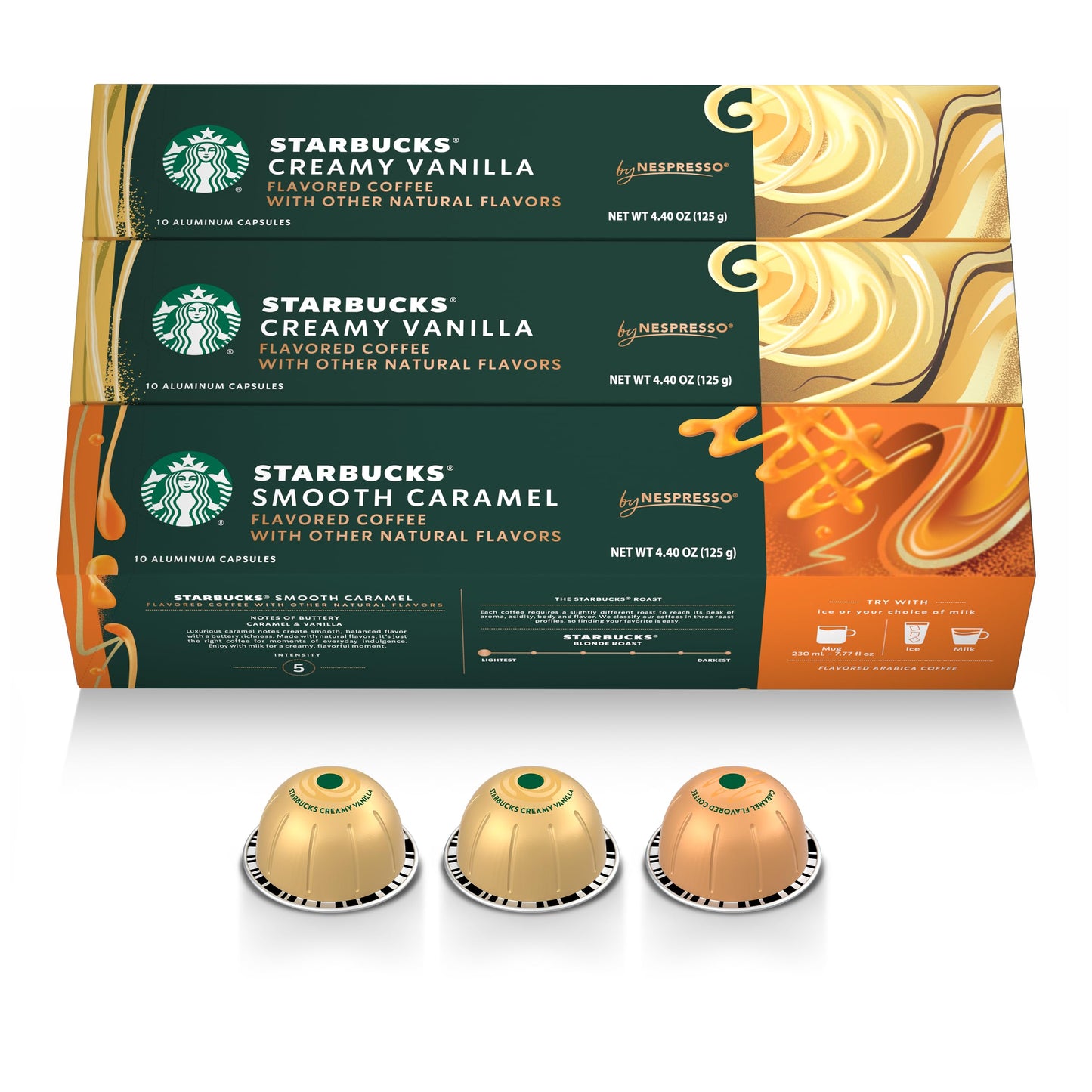 Starbucks By Nespresso Flavored Variety Pack Coffee  30-Count Coffee Pods  Brews 7.8 Oz.