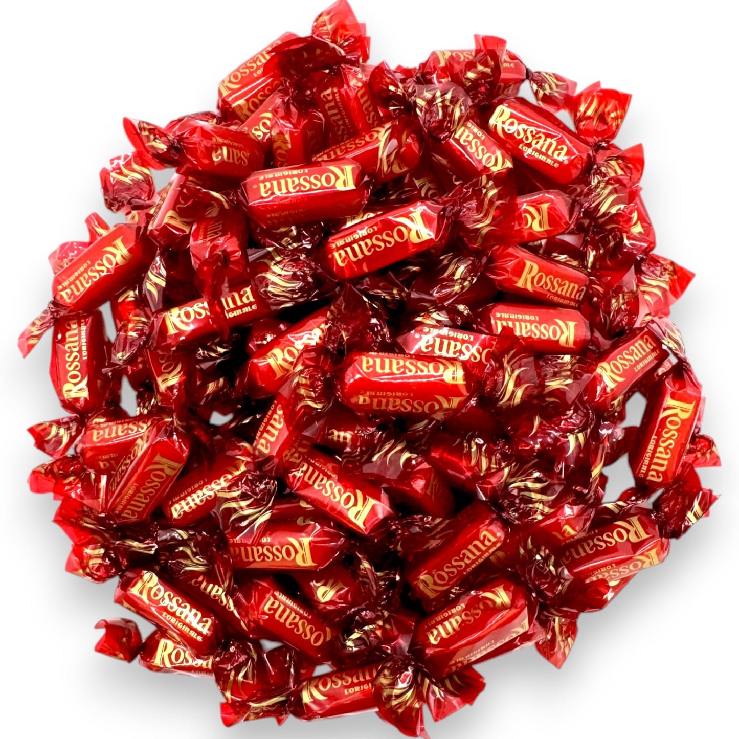 KLUB BULK Premium Gourmet Rossana Italian Hard Filled Candy, Gluten-Free, 1.5 lbs (24 oz), Hazelnut & Almond Filling, Individually Wrapped
