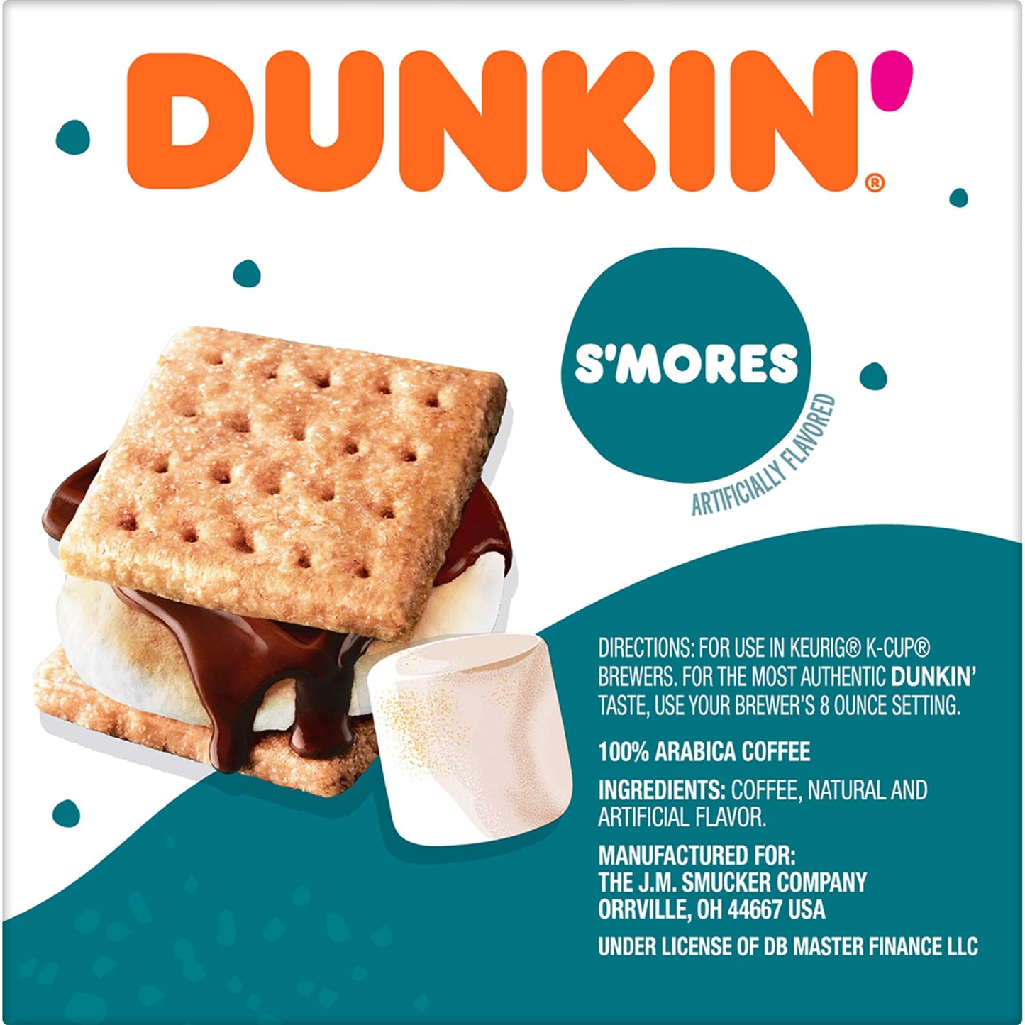 Dunkin Smores Flavored Coffee, 10 Keurig K-Cup Pods
