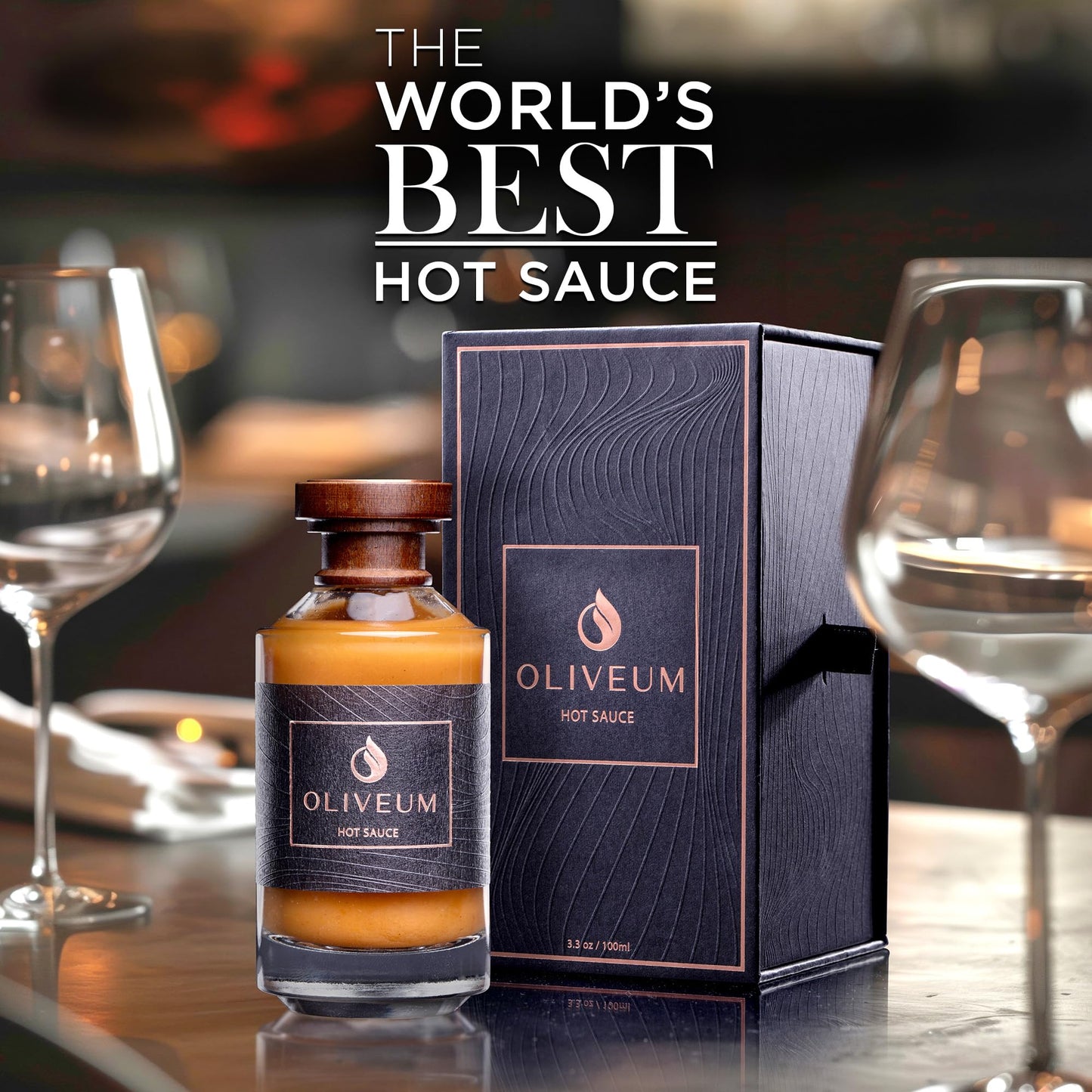 Oliveum Hot Sauce - Gourmet Medium Spice Organic Habanero Peppers. Unique Spicy Salsa Flavor For Bbq, Mexican, Asian, Steak, Chi