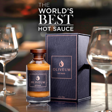 Oliveum Hot Sauce - Gourmet Medium Spice Organic Habanero Peppers. Unique Spicy Salsa Flavor For Bbq, Mexican, Asian, Steak, Chi