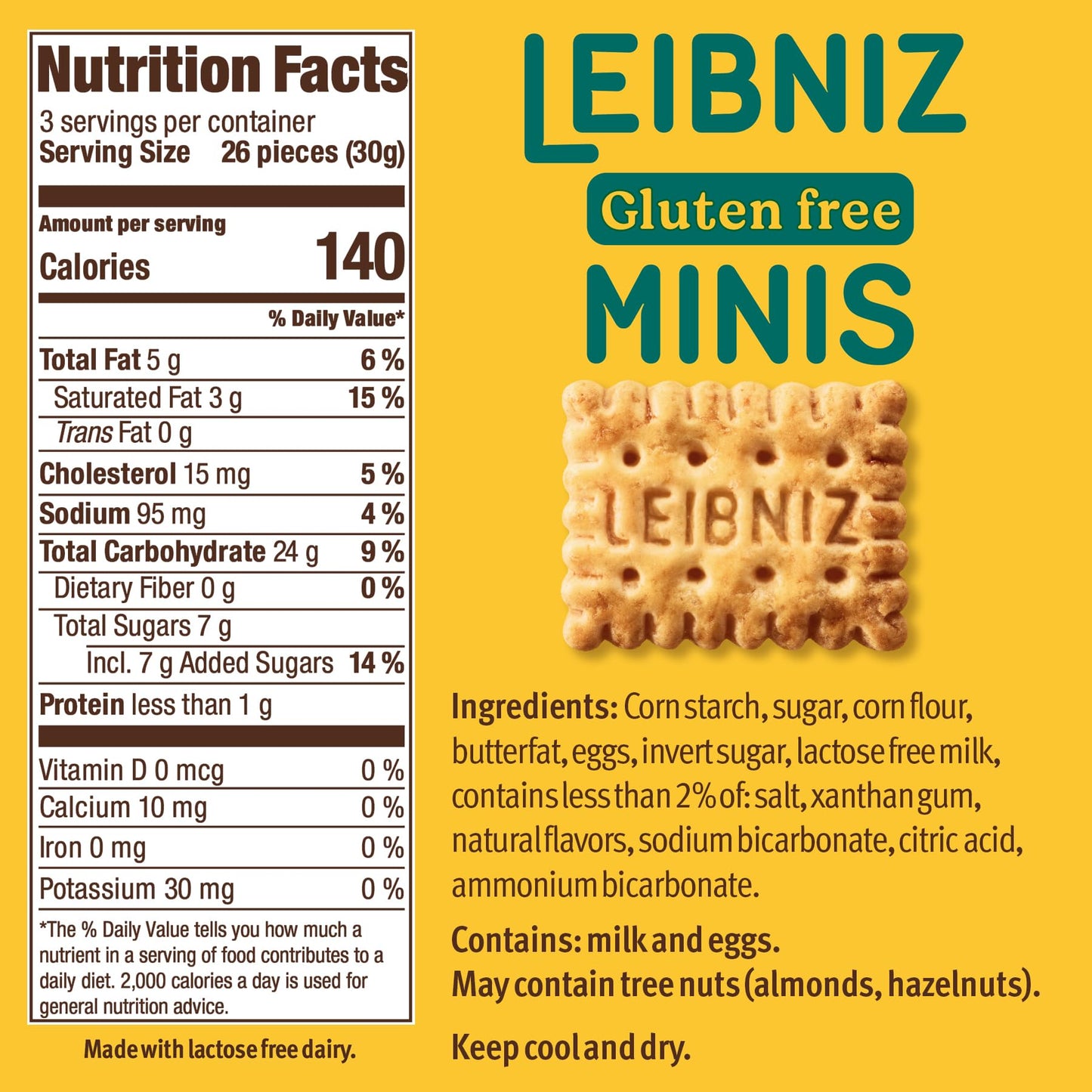 Bahlsen Leibniz Gluten Free Minis - Crispy, Bite-Sized, Non-Gmo, Gluten Free Cookies | Same Buttery Biscuit Taste As Our Origina