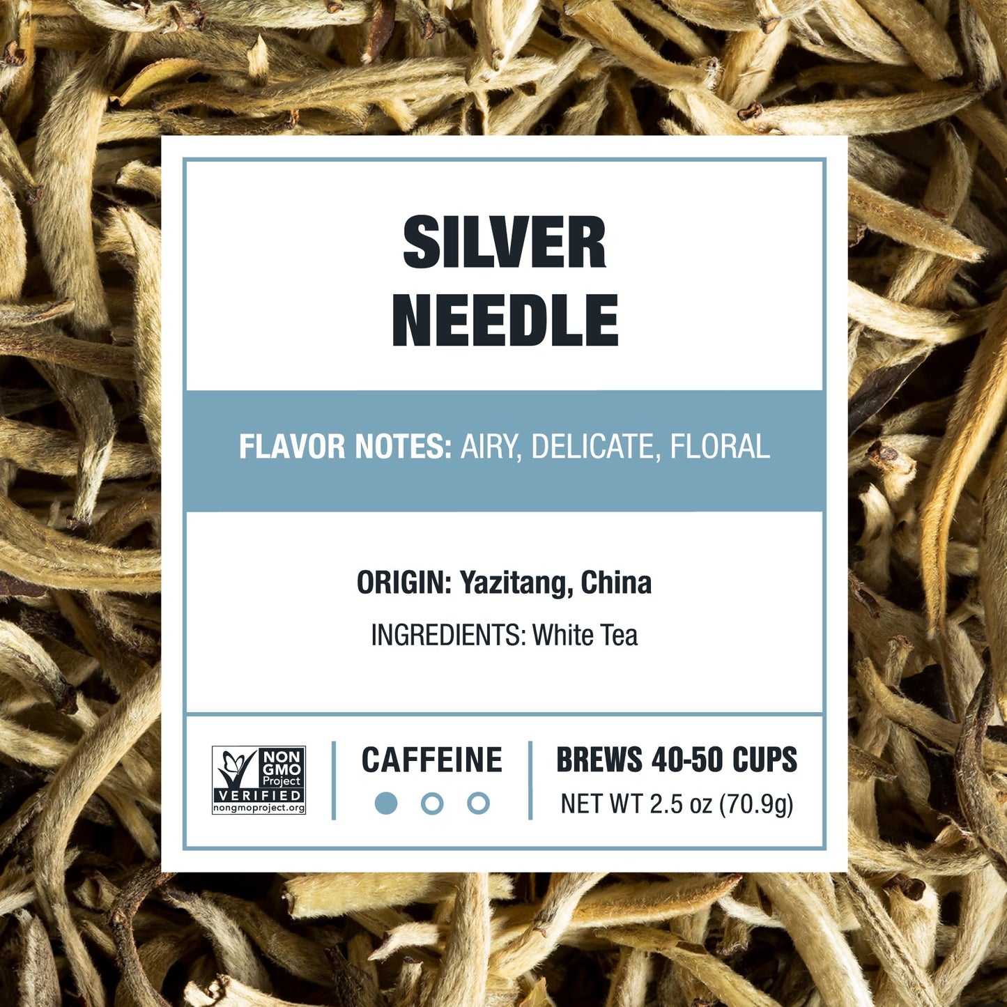 Tiesta Tea Silver Needle White Tea | Premium Loose Leaf | 100% Pure | Low Caffeine | 2.5oz Tin - Brews Up to 50 Cups