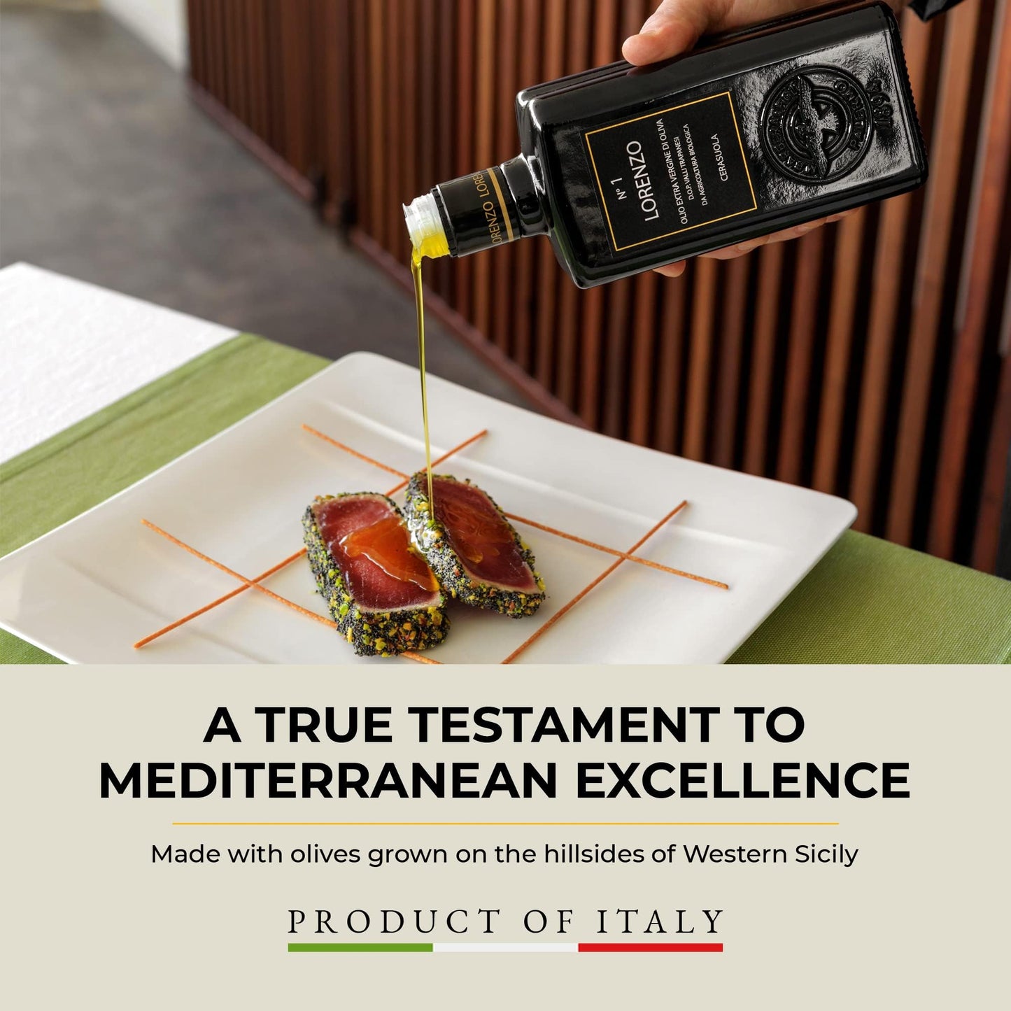 Barbera Lorenzo #1 Organic Extra Virgin Olive Oil Pdo Valli Trapanesi, Fruity, Cold Extracted Authentic Sicilian Olive Oil, Fres