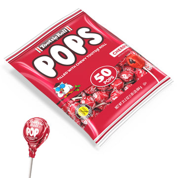 Tootsie Pops Single Flavor Bag - Cherry Flavored Lollipops With Chocolatey Center - Individually Wrapped Hard Candy - Red Candy
