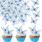48 PCS Edible Butterfly Cupcake Toppers Wafer Paper for Cake Decorating - Butterfly Theme Baby Shower, Wedding, Birthday Party D