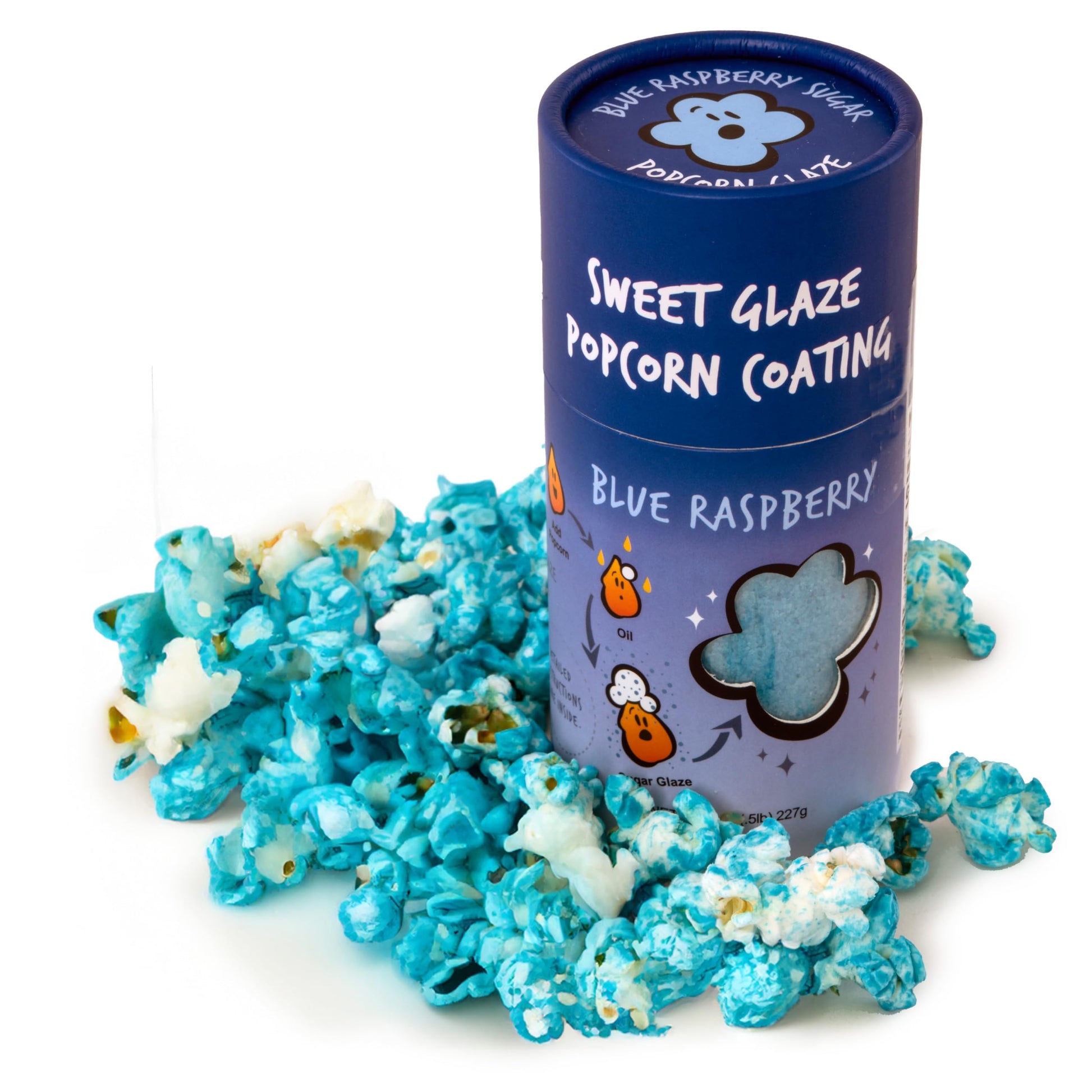 Blue Raspberry Popcorn Flavoring Glaze - Wabash Valley Farms Blue Raspberry Popcorn Topping, Sweet Popcorn Seasoning Alternative