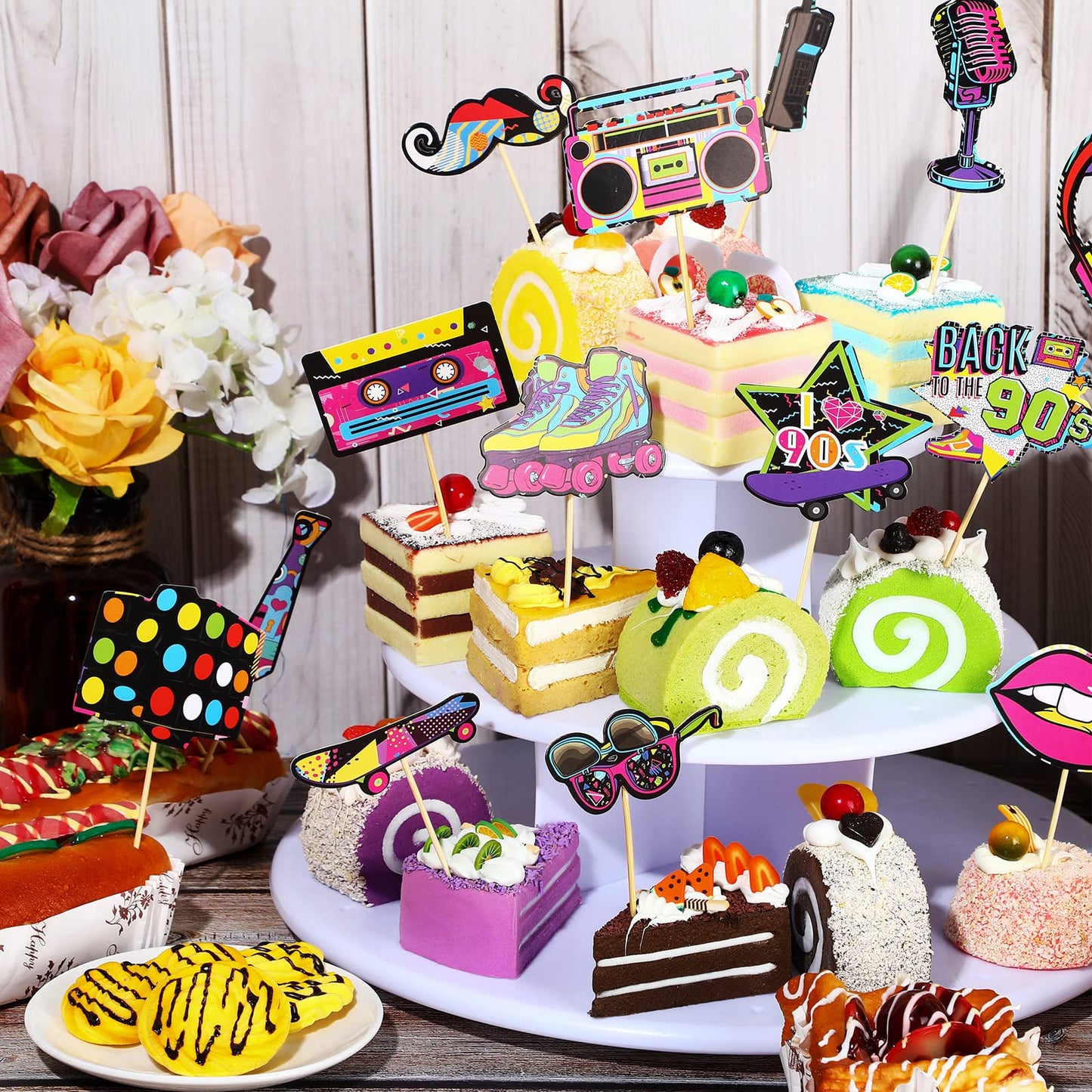 32 Pieces Cupcake Topper Theme Birthday Party Decorations For Adults Party Decorations Totally Party Supplies Diy Dessert Cupcak