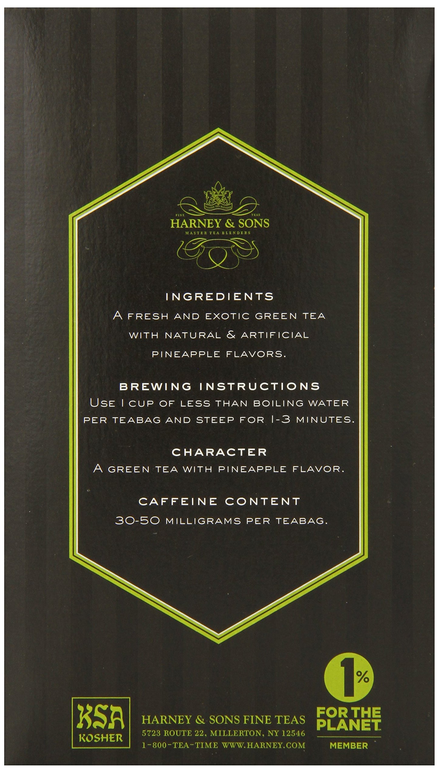 Harney & Sons Tropical Green Premium Tea, 20/Bx