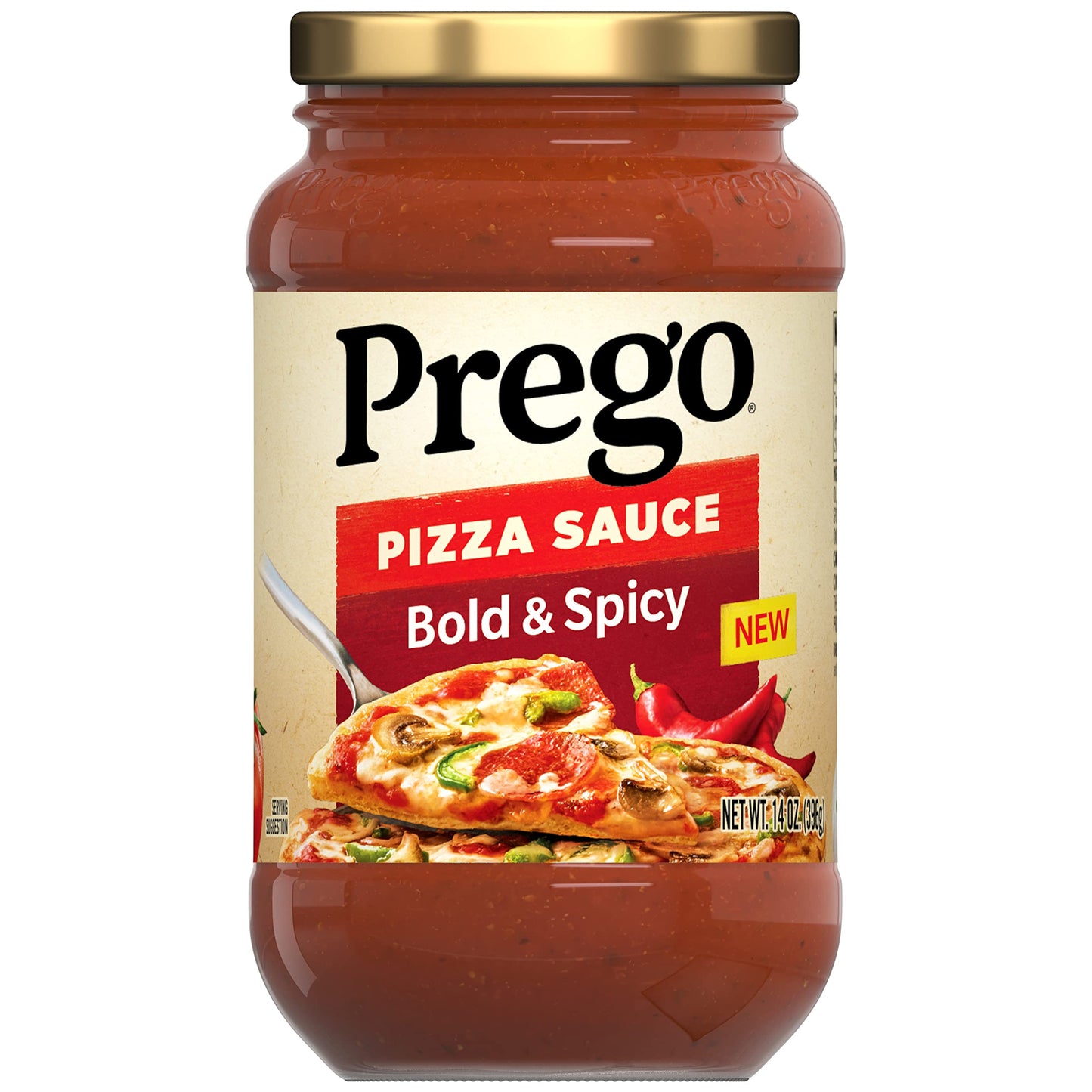 Prego Bold And Spicy Pizza Sauce, 14 Oz Jar