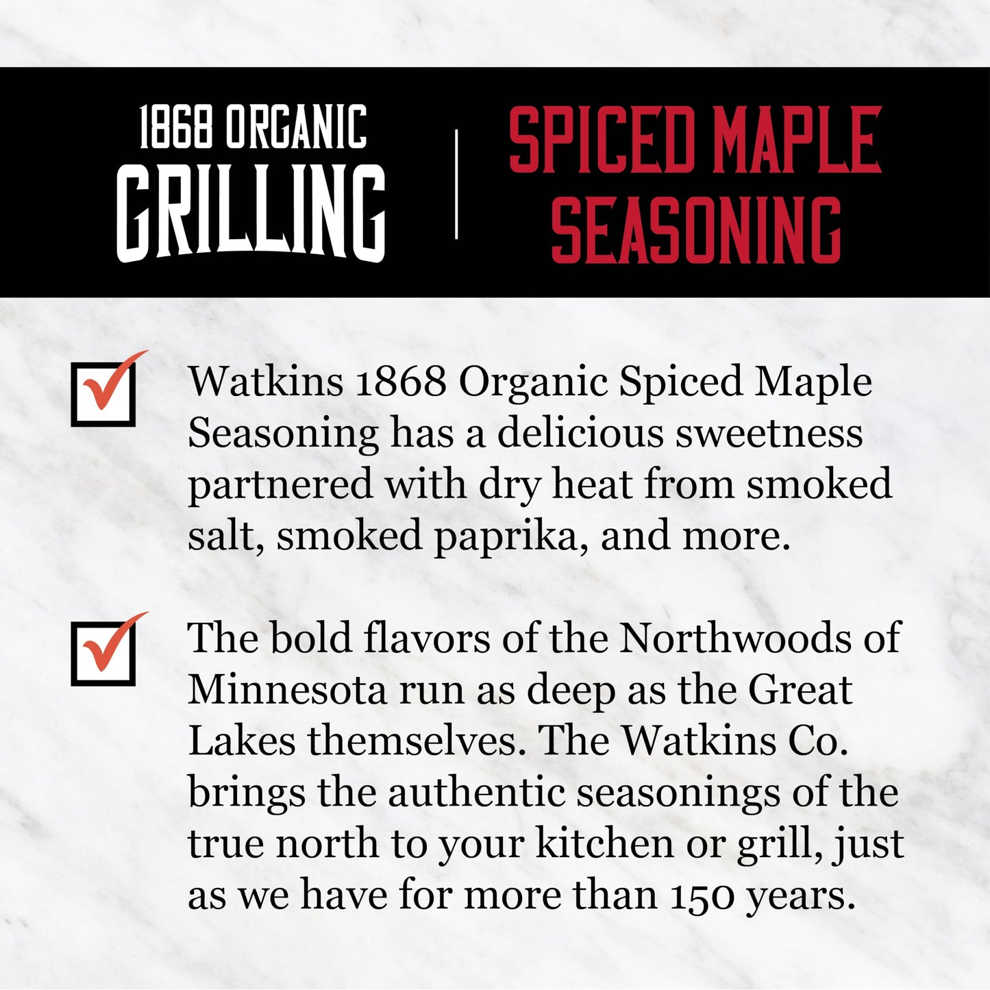 Watkin'S Organic Premium Grilling Spiced Maple Seasoning, 10.6 Oz
