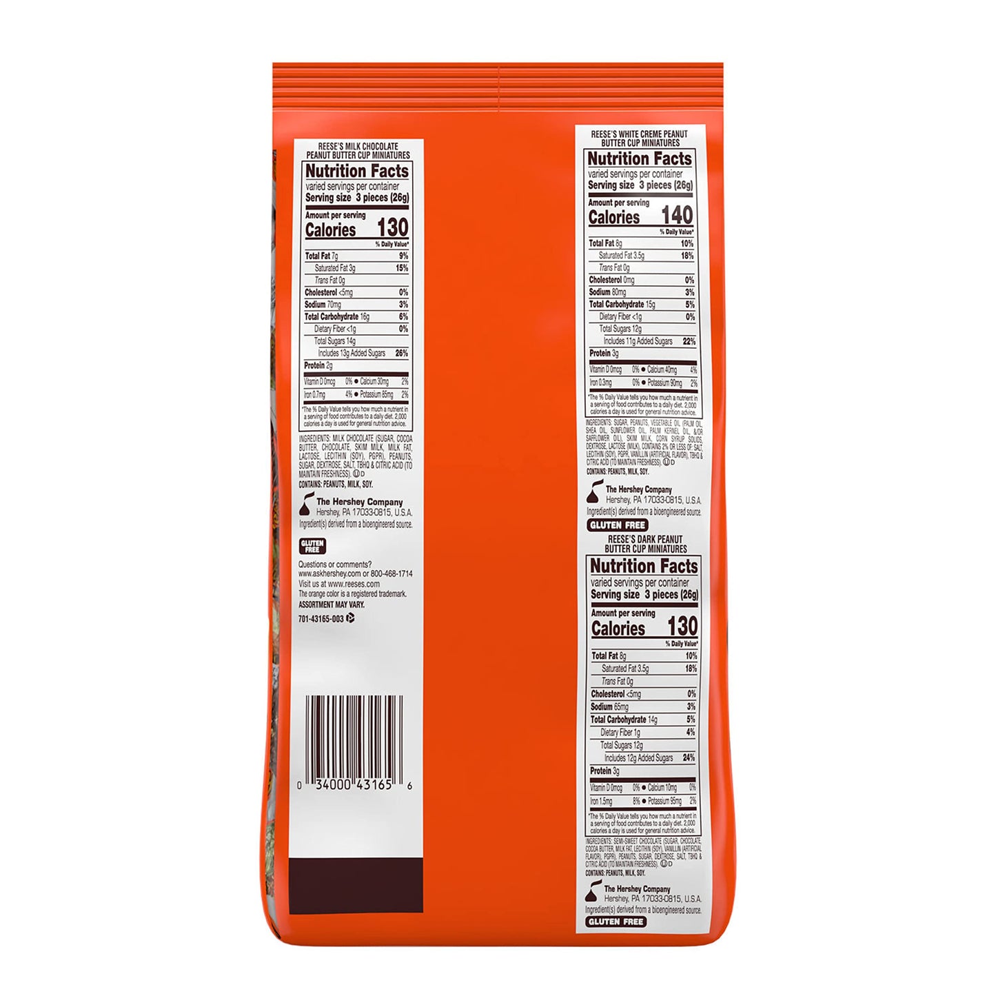 Reese'S Miniatures Assorted Flavored Peanut Butter Cups, Candy Party Pack, 32.1 Oz