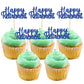 Gyufise 36 Pack Happy Retirement Cupcake Toppers Blue Glitter Retired Cupcake Picks Decorations For Retirement Theme Birthday Pa