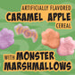 Carmella Creeper Cereal With Monster Marshmallows, Caramel Apple Flavored Kids Cereal, Limited Edition, Made With Whole Grain, Family Size, 15.8 Oz