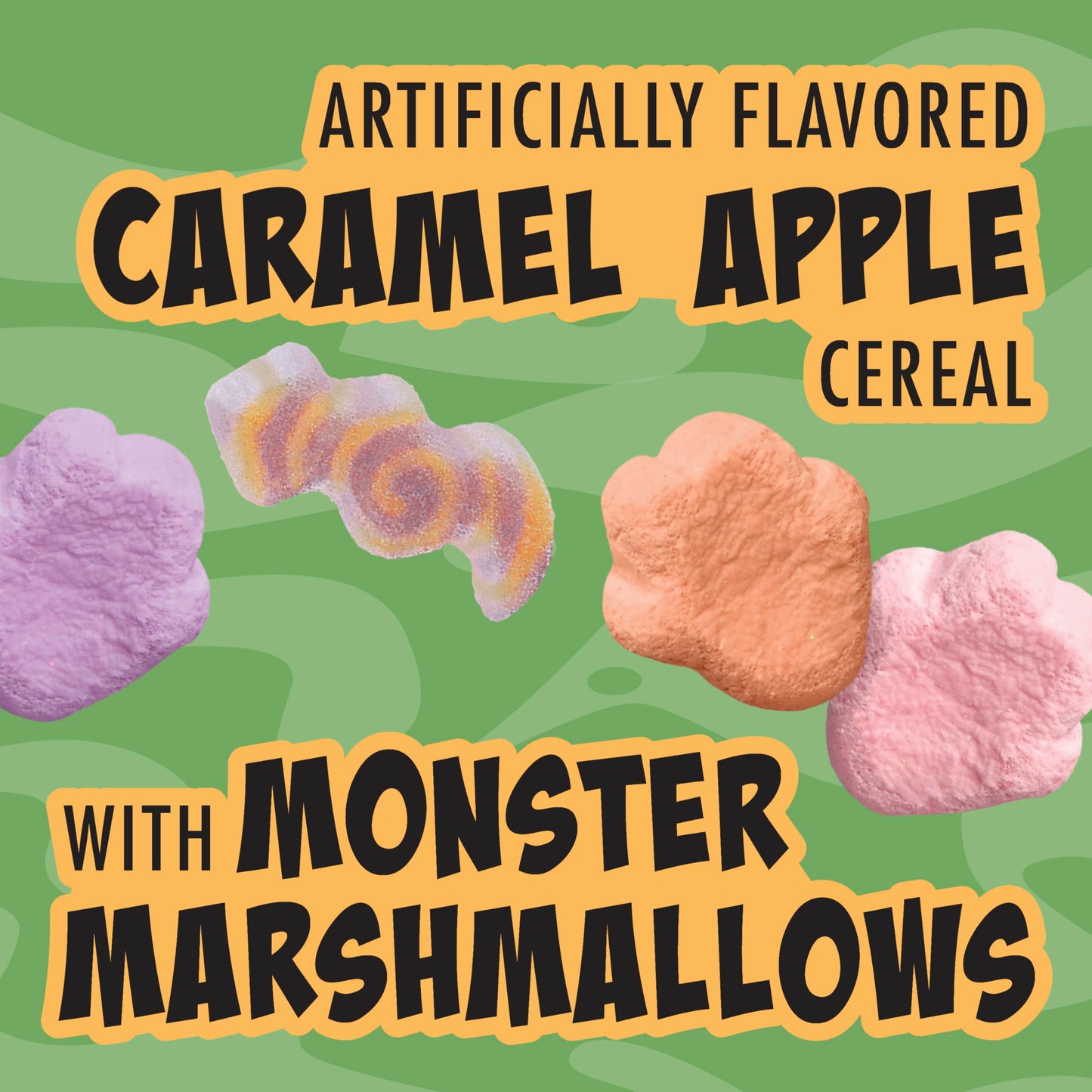 Carmella Creeper Cereal With Monster Marshmallows, Caramel Apple Flavored Kids Cereal, Limited Edition, Made With Whole Grain, Family Size, 15.8 Oz