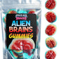 Alien Gummy Brains - 10 Ounces Of Gummy Halloween Candy For Halloween Themed Candy Occasions - Spooky Candy Halloween Gummies Fo