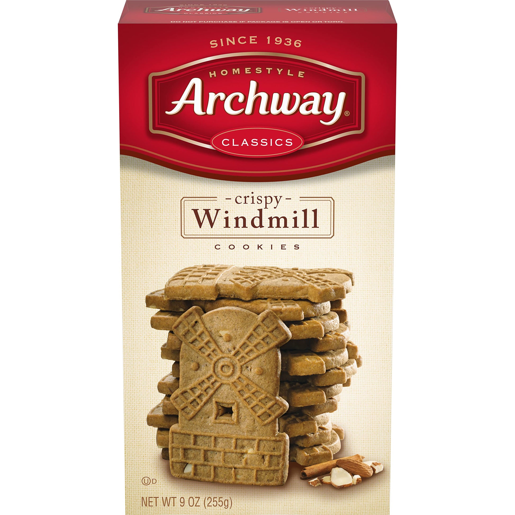 Archway Cookies, Crispy Windmill, 9 Ounce (Count Of 9) Pack Of 1