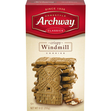 Archway Cookies, Crispy Windmill, 9 Ounce (Count Of 9) Pack Of 1