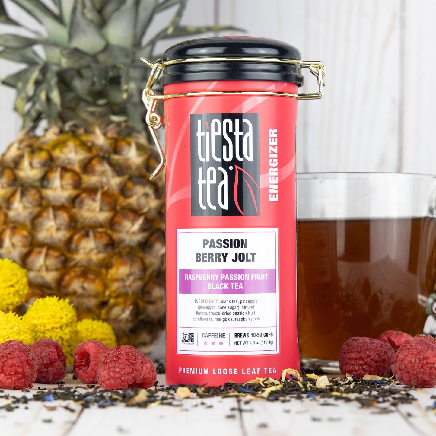 Tiesta Tea - Tea Tin Gift Box | Loose Leaf | High To Non Caffeinated Variety Pack | Make Hot & Iced | 3 Tins Of Assorted Blends