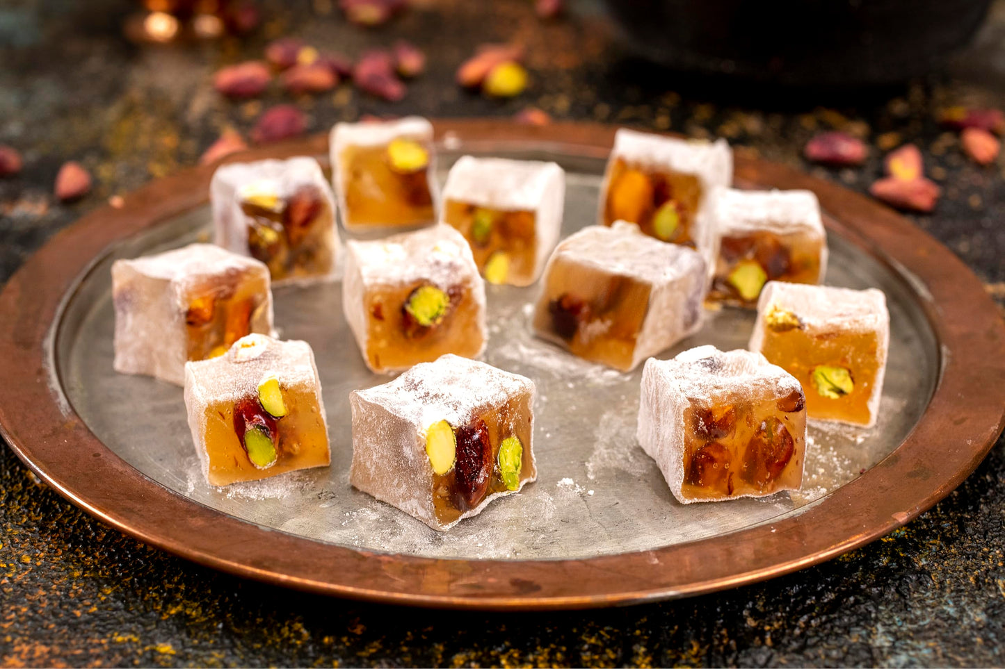 Hazer Baba Turkish Delight Pistachio Candy, Gourmet Snack Box, Traditional, Vegan Snack, Turkish Lokum, Unique Sweets, Loukumi,