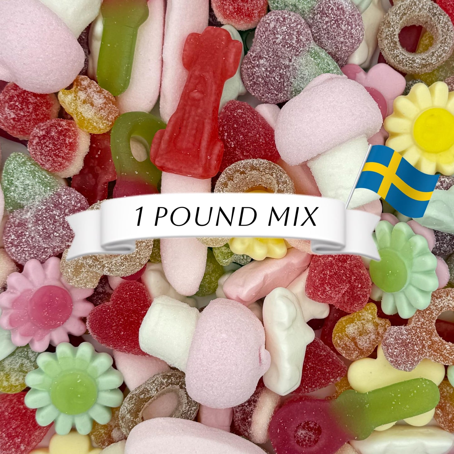 SVENSKA IMPORTS Swedish Sweet & Sour Candy Mix – 1 LB Assortment with Chewy and Fruity   Imported from Sweden
