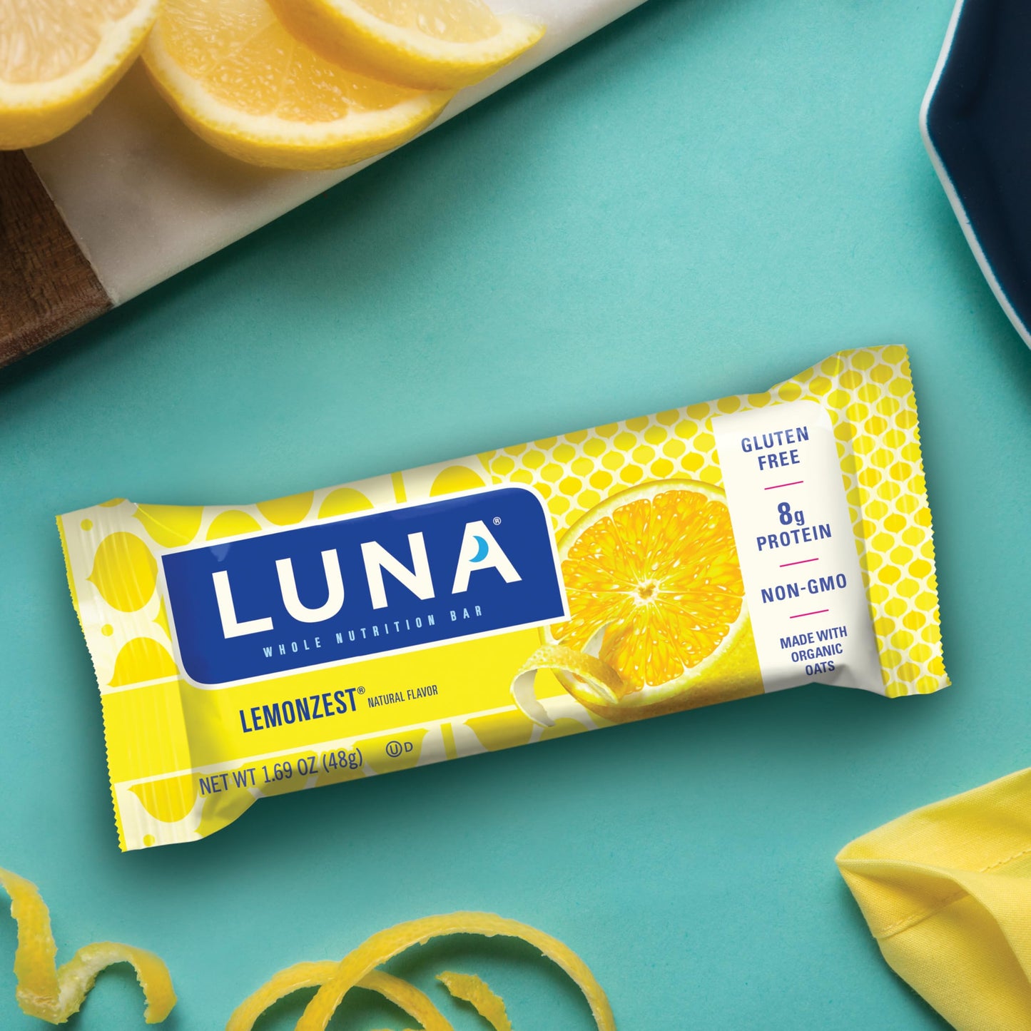 Clif Bar Luna Minis Energy Bar - Box Of 12 1.69Oz (48G) Bars (Lemon Zest)