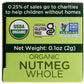 Spicely Organic Nutmeg Whole 0.10 Ounce ecoBox Certified Gluten Free
