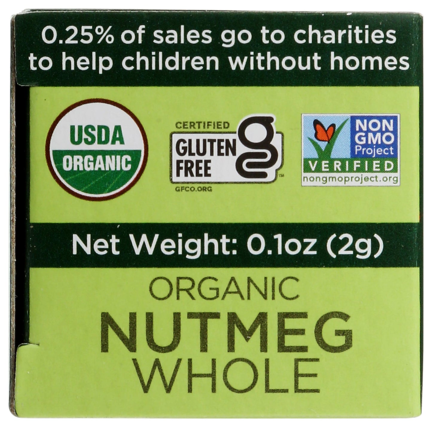 Spicely Organic Nutmeg Whole 0.10 Ounce ecoBox Certified Gluten Free
