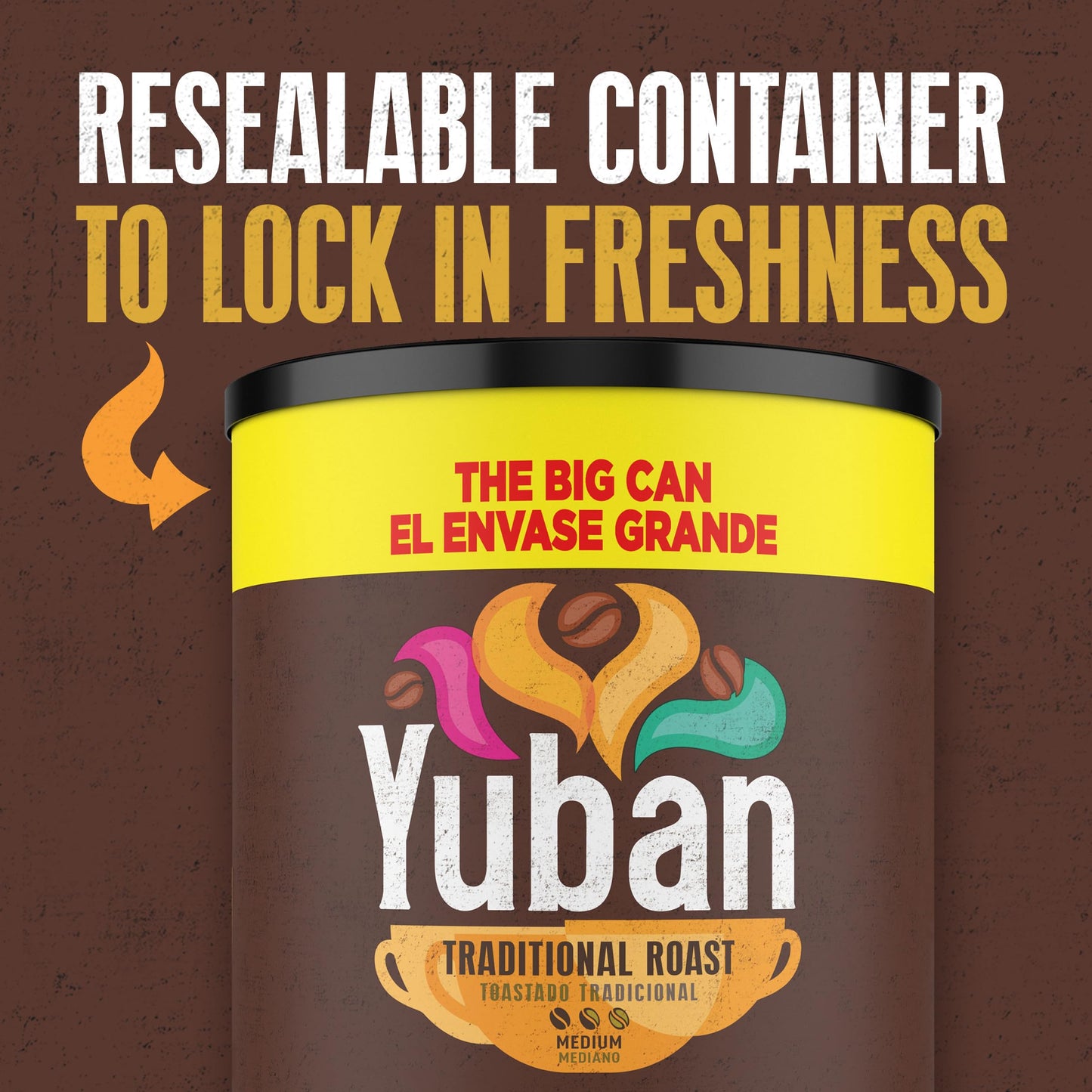 Yuban Traditional Medium Roast Ground Coffee  The Big Can  33.4 oz Canister