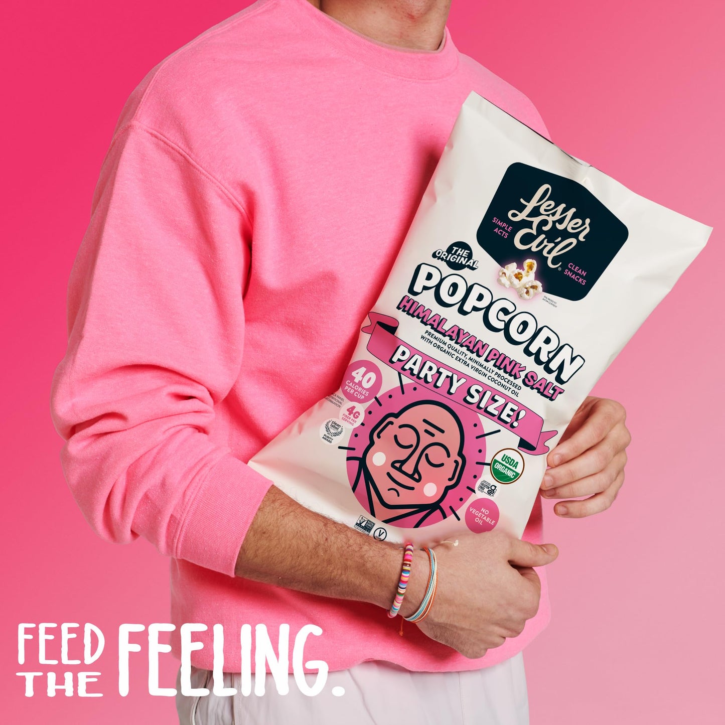 Lesser Evil Organic Pink Himalayan Salt Popcorn 8 OZ