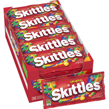 Skittles Candy, Original 2.17-Ounce, 36 Packs Of Individually Wrapped Candy Bulk Box