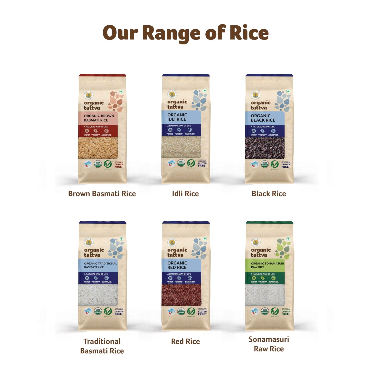 Organic Tattva Red Poha, All Natural Quality Health Food, Flattened Rice/Atukulu Enriched With Dietary Fibers & Nutrients (500 G