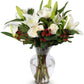 Benchmark Bouquets - White Elegance (Glass Vase Included) - Fresh Flowers for Delivery - Gift for Graduation, Birthday, Annivers