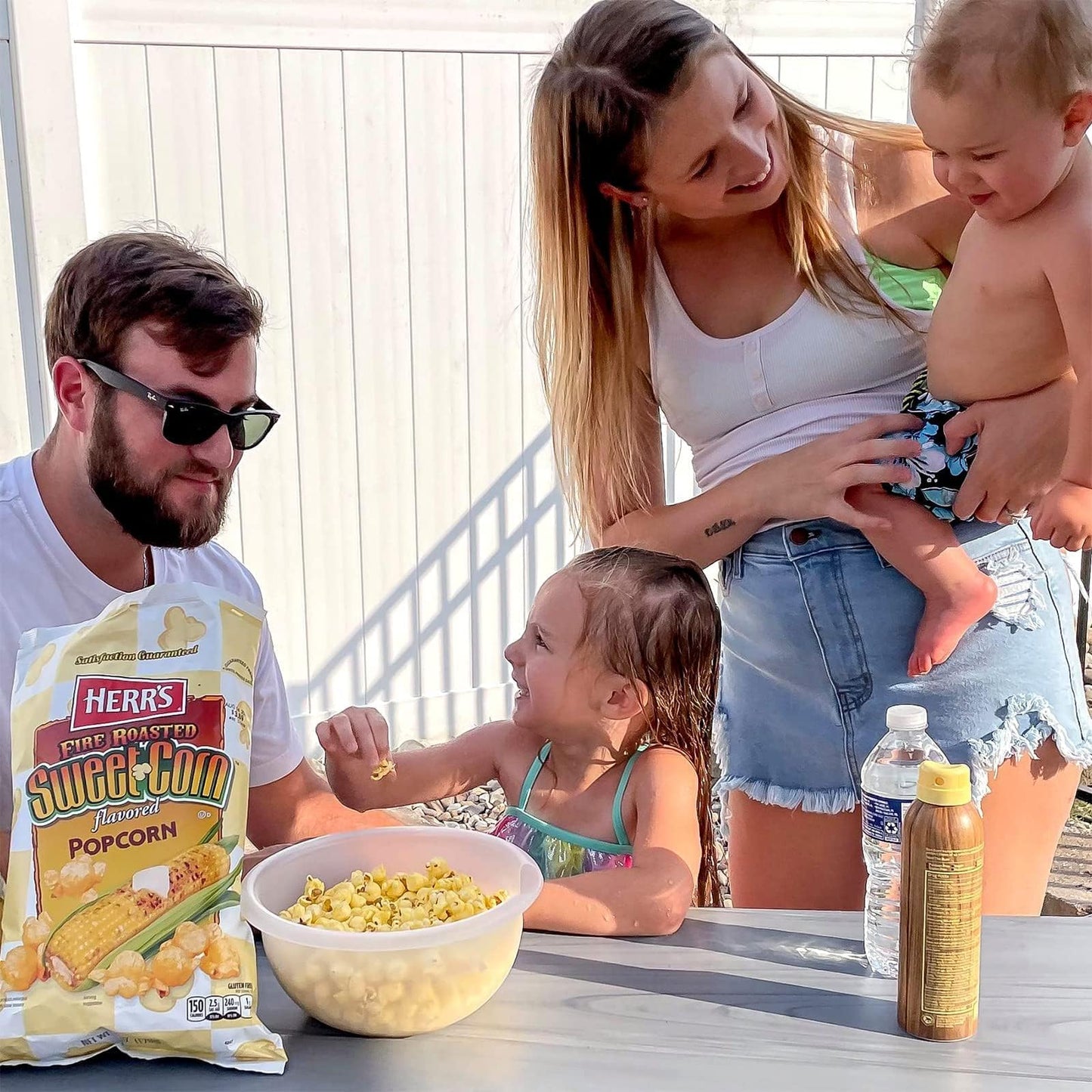 HERRS Popcorn Fire Roasted Sweet Corn Flavor Gluten Free 4 Ounce Pack of 6 Bags