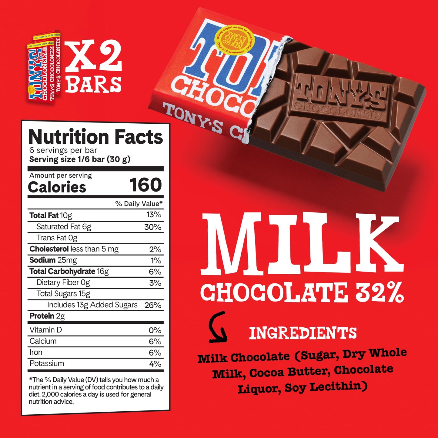 Tonys Chocolonely - Top 3 Milk Chocolate Bundle - Belgium Chocolate Bar, No Artificial Flavoring, Made From Fairtrade & B Corp