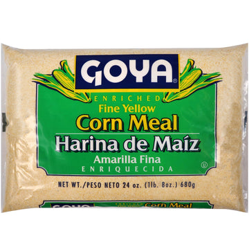 Yellow Cornmeal by Goya, Gluten Free Cornmeal, Harina De Maiz, Fine Ground Corn Flour for Cornbread, Cornmeal Porridge, and More