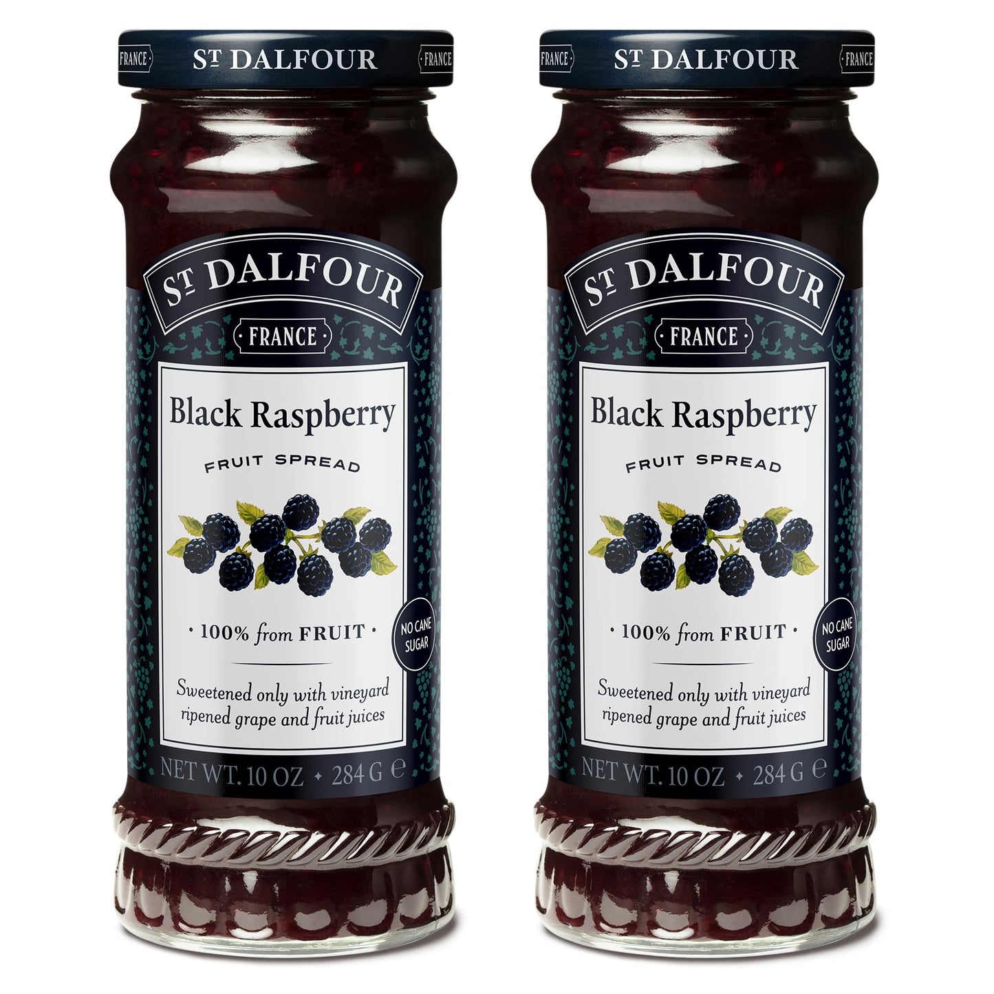 St. Dalfour Black Raspberry Fruit Spread - 10oz - 100% from Fruit, No Artificial Ingredients, Non-GMO, No Cane Sugars, All Natur