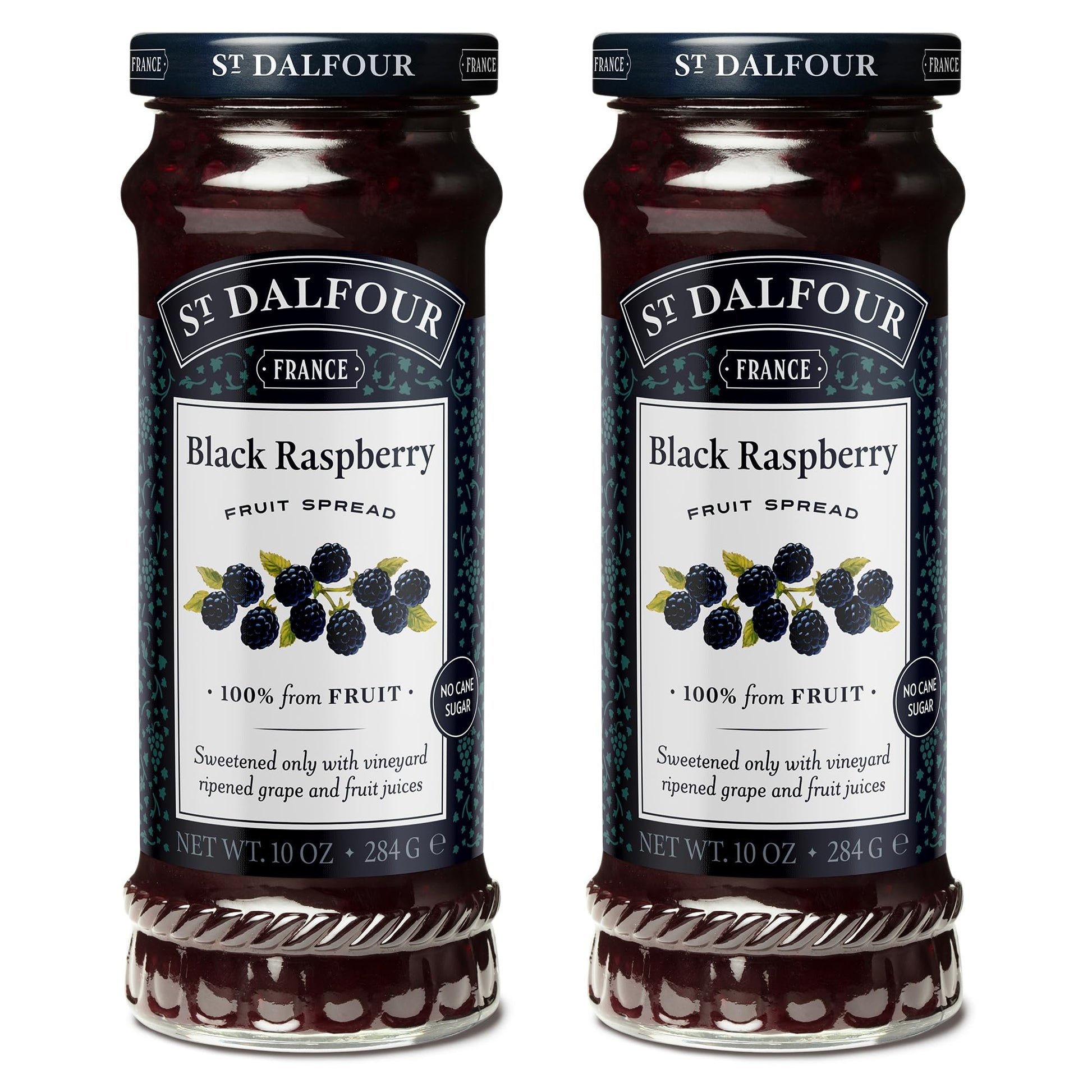 St. Dalfour Black Raspberry Fruit Spread - 10oz - 100% from Fruit, No Artificial Ingredients, Non-GMO, No Cane Sugars, All Natur