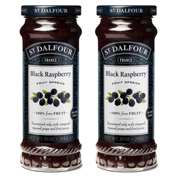 St. Dalfour Black Raspberry Fruit Spread - 10oz - 100% from Fruit, No Artificial Ingredients, Non-GMO, No Cane Sugars, All Natur