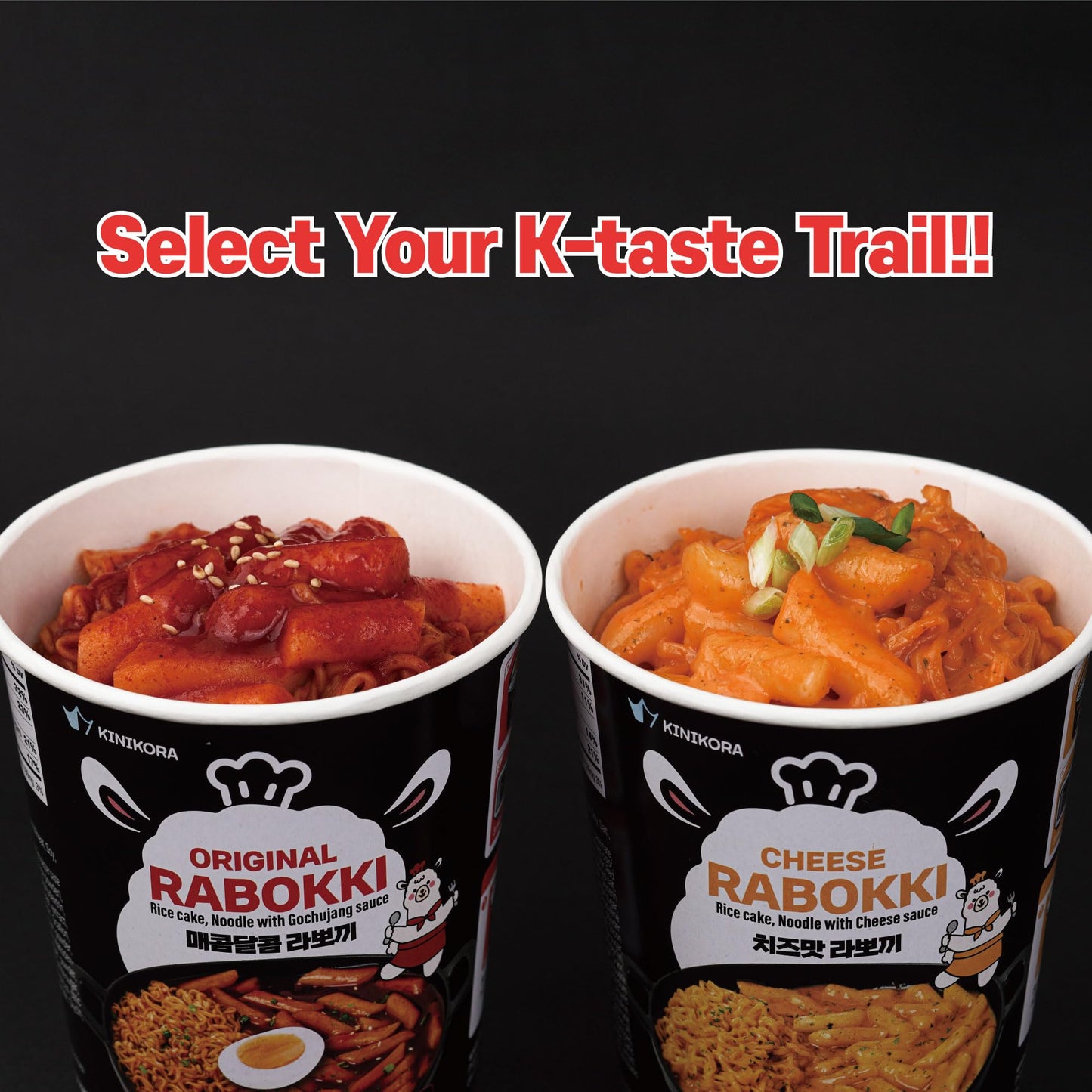 Kinikora Premium Instant Rabokki Cup - (Original Spicy Flavor, Pack Of 2) Korean Ramen & Tteokbokki | Quick & Easy, Authentic St
